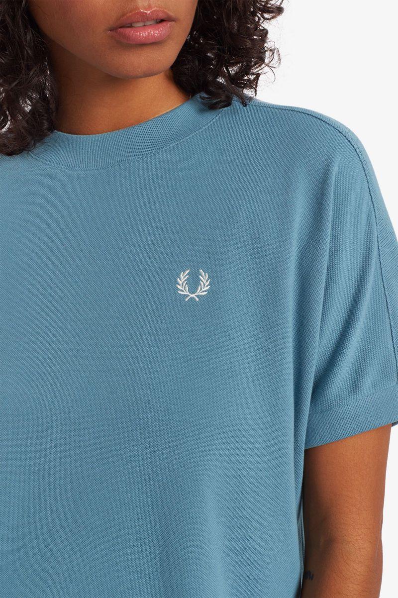 Grey Blue Fred Perry Boxy Piqué Women's T Shirts | PH 2022JPQJ